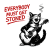 Cat Skirt Stoned Guitar Cat