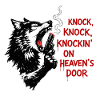 Wolf head with pistol motif