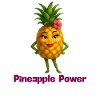 Pineapple Power Cartoon Character