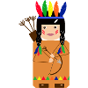 Little Indian Feathered Warrior