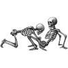 SKELETONS IN LOVE #3 - black & white