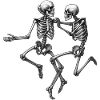 SKELETONS DANCER #2 - black & white