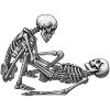 SKELETONS IN LOVE #3 - black & white