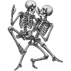 SKELETONS DANCER #3 - black & white