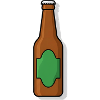 Retro Beer Bottle Illustration