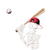 Baseball Skeleton 