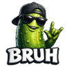 Cucumber Meme BRUH with Sunglasses