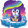 Aurora Pinguin Eislandschaft