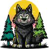 Waldwolf im Sonnenkreis