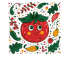 Cheerful tomato in garden design