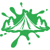 Camping Tent Nature Blobs