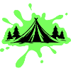 Camping Tent Nature Blobs