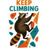 Bouldering Raccoon Keep Climbing Motivation