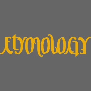 Yellow Etymology Ambigram