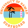 Surfboard University of Hawaii Retro