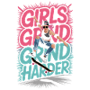 Girls Skate Grind Harder Saying Design