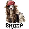 Pirate Sheep with Dreadlocks