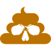 Skull poop illustration