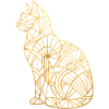 Chat d’or Art déco