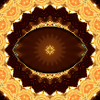 Kaleidoscopic Gold Mandala