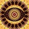 Kaleidoscope Mandala Gold Tones