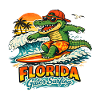 Surfing alligator in Florida