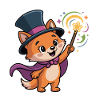 Magic Fox with Star Staff