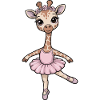 Giraffe Ballerina with Flower Wreath