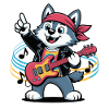 Rockwolf with red bandana