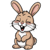 Happy Hopping Bunny Laughing Design