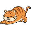 Kawaii Tiger Stretch Pose