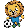 Lion playing football