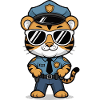 Tiger Policeman Sunglasses