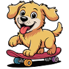 Skateboard Dog Cartoon