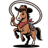 Lasso Pony Western Cartoon