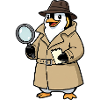Penguin Detective Spy Cartoon Nursery Fun