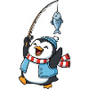 Mignon Pingouin Pêcheur Pêche Pêche