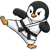Karate Penguin Arts Martiaux Kick
