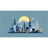 Sun City Skyline Illustration