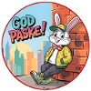 Happy Easter Bunny in Town
