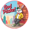 Easter Bunny in Urban Landscape -