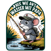 Mouse on the water with dad