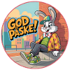 Happy Easter with funny Easter bunny