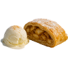 Apfelstrudel mit Vanilleeis