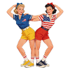 Pin-Up Patriot Duo