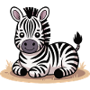 Cuddly Zebra Baby Motif