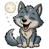 Moonlight Wolf Cuddle