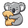 Cuddle chew koala with pillow