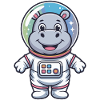 Hippo Astronaut Space Adventure