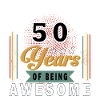 50 ans d’insigne d’anniversaire génial